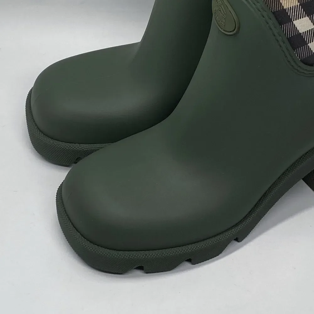 Burberry Rubber Marsh Stamp Heeled Low Boots​ size 37